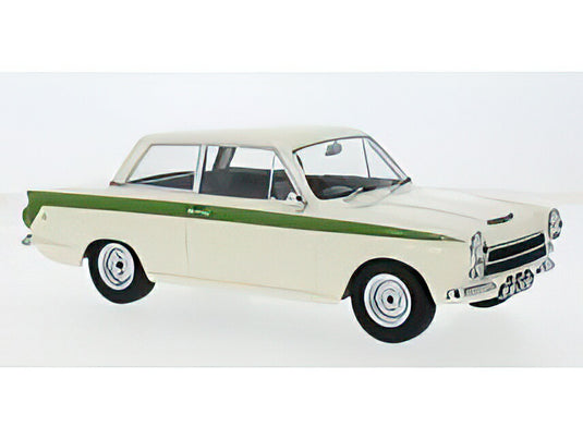 1966 フォード コルティナ ロータス ホワイト/グリーン/ MCG  1/18 ミニカー