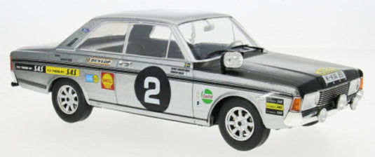 【予約】2026年発売予定FORD ENGLANDフォードイングランド TAUNUS 20M RS P7B チーム N 2 ラリー イーストアフリカンサファリ 1969 ブラック ホワイ / MCG 1/18 ミニカー