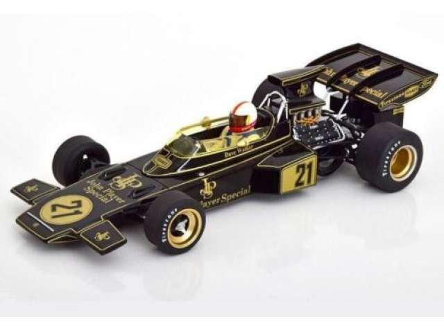 1972 Lotus 72D D ウォーカー #21 GP スペイン ジョンプレイヤーチーム ブラックゴールド/MCG 1/18ミニカー
