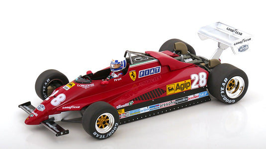 FERRARI F1 126C2 チーム SEFAC SPA フェラーリ N 28 モナコGP 1982 D.ピローニ レッド/ MCG 1/18 ミニカー