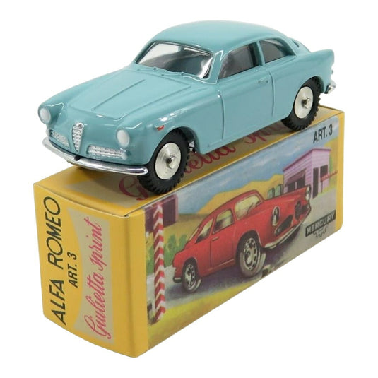 ALFA ROMEOアルファロメオ GIULIETTAジュリエッタ SPRINTスプリント 1957 ライトブルー / EDICOLA 1/48 ミニカー