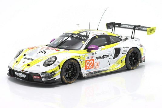 【予約】PORSCHE 911 992 GT3 R チーム MANTHEY PURE RXCING N 92 24h ルマン 2024 K.バッハラー A.マリキン J.ストーム ホワイト イエロー/ IXO 1/18 ミニカー