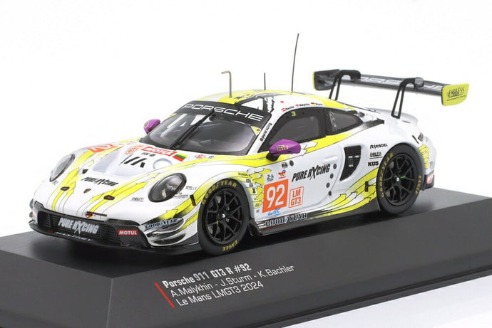 【予約】PORSCHE 911 992 GT3 R チーム MANTHEY PURE RXCING N 92 24h ルマン 2024 K.バッハラー A.マリキン J.ストーム ホワイト イエロー/ IXO 1/43 ミニカー