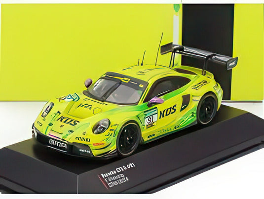 PORSCHE 911 992 GT3 R チーム マンタイ グレロ 91号車 DTM シーズン 2024 トーマス・プライニング イエロー グリーン/ IXO 1/43 ミニカー