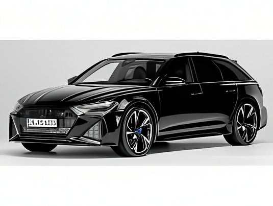 【予約】2026年発売予定AUDI A6 RS6 アバント 2021 ブラックメタリック/ MOTORHELIX 1/12 30台限定ミニカー