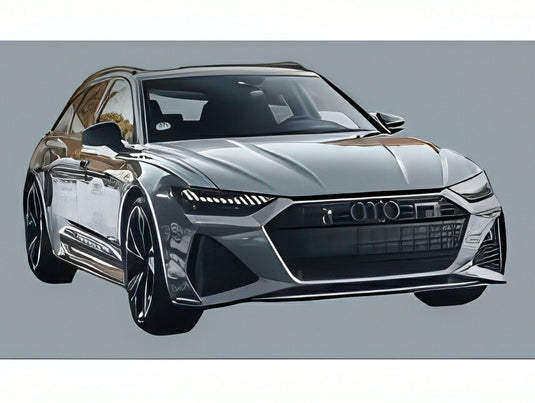 【予約】2026年発売予定AUDI A6 RS6 アバント 2021 ナルドグレー/ MOTORHELIX 1/12 30台限定ミニカー