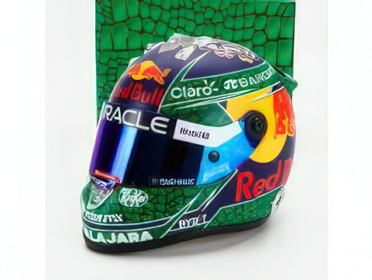 BELL HELMET - CASCO HELMET F1 SERGIO PEREZ TEAM RED BULL RACING HONDA N 11 MIAMI GP 2024 - GREEN BLUE RED/MINI HELMET 1/2ヘルメット
