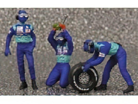 FIGURES - F1 PIT-STOP SAUBER 2002 CAMBIO GOMME ANTERIORE - FIGURES - BLUE GREEN/Minichamps 1/43ミニカー