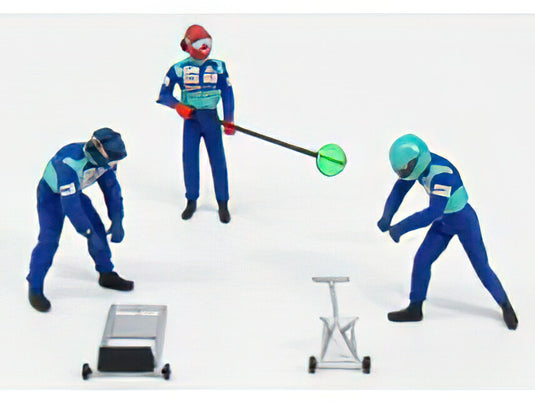 FIGURES - F1 PIT-STOP SAUBER 2002 JACK SET - FIGURES - BLUE GREEN/Minichamps 1/43ミニカー