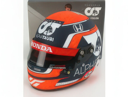 ARAI HELMET - F1  CASCO HELMET AT02 HONDA RA620H TEAM ALPHA TAURI N 22 SEASON 2021 YUKI TSUNODA - WHITE BLACK RED/MINI HELMET 1/2ヘルメット
