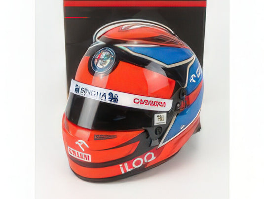 BELL HELMET - F1  CASCO HELMET ALFA ROMEO C41 TEAM ORLEN RACING N 7 EMILIA ROMAGNA IMOLA GP 2021 KIMI RAIKKONEN - RED LIGHT BLUE/MINI HELMET 1/2ヘルメット