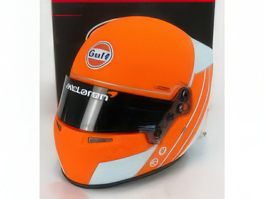 BELL HELMET - F1  CASCO HELMET MCL35L TEAM MCLAREN N 3 MONACO GP 2021 DANIEL RICCIARDO - N 4 MONACO GP 2021 LANDO NORRIS - MATT ORANGE LIGHT BLUE/MINI HELMET 1/2ヘルメット