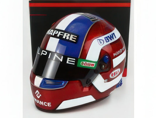 BELL HELMET - F1  CASCO HELMET RENAULT A522 TEAM ALPINE BWT N 31 SEASON 2022 ESTEBAN OCON - RED WHITE/MINI HELMET 1/2ヘルメット