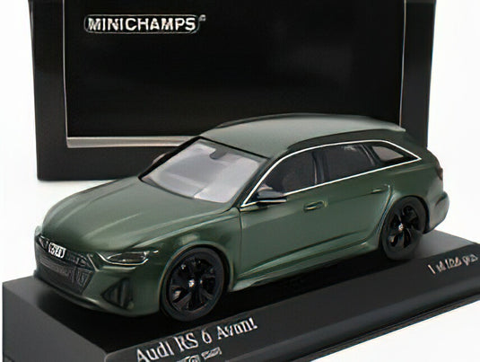 AUDI - A6 AUDI RS6 AVANT SW STATION WAGON 2019 - MATT GREEN/Minichamps 1/43ミニカー