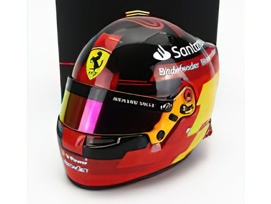 BELL HELMETヘルメット F1 CASCO FERRARI SF-23 TEAM SCUDERIA FERRARI N 55 SEASON 2023 CARLOS SAINZ - RED YELLOW BLACK 1/2 ミニカー模型