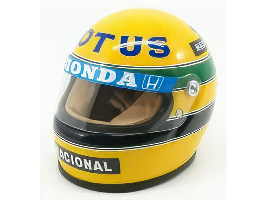 BELL HELMET F1 CASCO HELMET TEAM LOTUS HONDA 1987 AYRTON SENNA YELLOW GREEN/MINI HELMET 1/2ミニカー