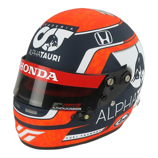 Hondaホンダ AT02 ヘルメット 2021シーズン Yuki Tsunoda 角田裕毅 限定版 / MINI HELMET 1/2 ミニカー