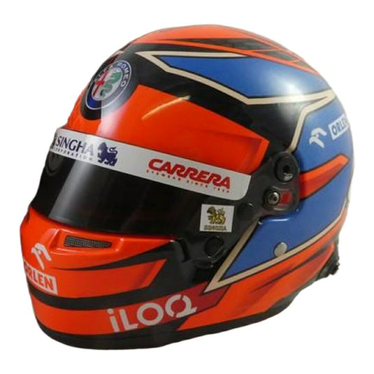 Kimi Raikkonenキミライコネン ヘルメット 2021 オレンジ/ブルー/ブラック / MINI HELMET 1/2 ミニカー