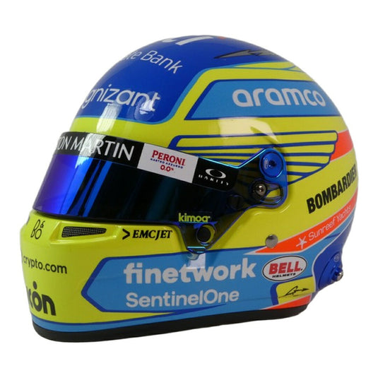 Fernando Alonsoフェルナンドアロンソ ヘルメット 2023 イエロー / MINI HELMET 1/2 ミニカー