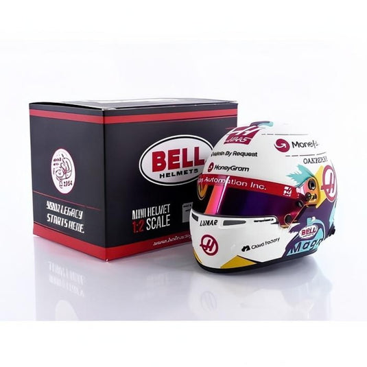 ケビン・マグヌッセン ヘルメット Haas 2024/ MINI HELMET 1/2 ミニカー