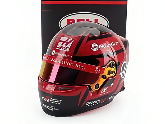 BELL F1 ヘルメット E.オコン HAAS No.31 2025シーズン レッド ブラック/ MINI HELMET 1/2 ミニカー