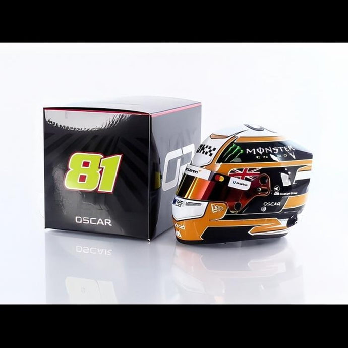 オスカー・ピアストリ ヘルメット McLaren モナコGP 2025/ MINI HELMET 1/2 ミニカー