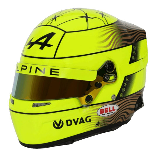 【予約】2026年発売予定 Mick Schumacher ミックシューマッハ Alpineアルパイン WEC 2025 ヘルメット 蛍光イエロー / MINI HELMET 1/2 ミニカー