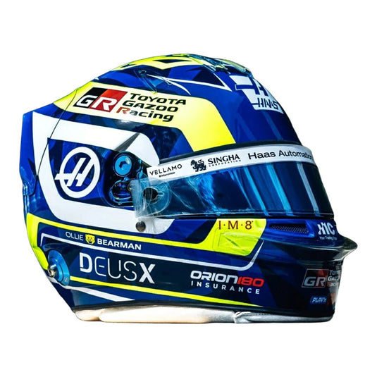 【予約】2026年発売予定 Toyotaトヨタ Gazoo Racing Haas F1 Ollie Bearman ヘルメット No.87 2026 ブルー ホワイト イエ / MINI HELMET 1/2 ミニカー