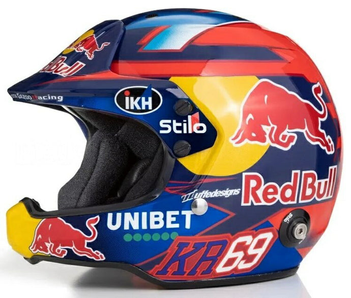 【予約】2026年発売予定STILO ヘルメット カッレ・ロバンペラ ワールドチャンピオン TEAM TOYOTA YARIS GR RALLY1 HYBRID GAZOO RACING WRT ラリー 2023シーズン ブルー/レッド/イエロー / MINI HELMET 1/2 ミニカー