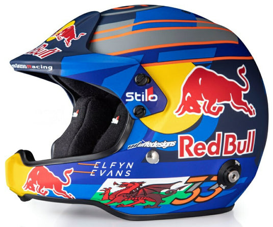 【予約】2026年発売予定STILO ヘルメット エルフィン・エバンス TEAM TOYOTA YARIS GR RALLY1 HYBRID GAZOO RACING WRT ラリー 2024シーズン ブルー/レッド/イエロー / MINI HELMET 1/2 ミニカー