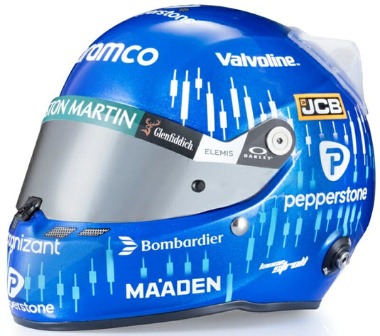 【予約】2026年発売予定STILO ヘルメット F1 ランス・ストロール TEAM ASTON MARTIN ARAMCO COGNIZANT #18 オーストラリアGP 2025 ブルー / MINI HELMET 1/2 ミニカー