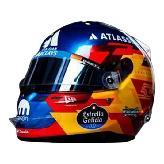 【予約】2026年発売予定 Stiloヘルメット Carlos Sainz Carlos Sainz Williams Racing #55 2026 ブルー イエロー レッ / MINI HELMET 1/2 ミニカー