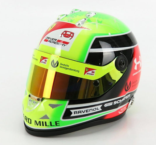 SCHUBERTH HELMET F2 ミック・シューマッハ TEAM PREMA N 20 2020年 F2王者 イエロー / MINI HELMET 1/2 ミニカー