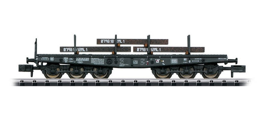 Nゲージ 車両 Minitrix German Federal Railroad DB Type Sa 705 Heavy-Duty Flat Car Epoch IV DC