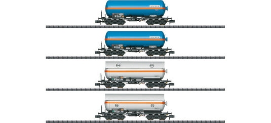 Nゲージ 鉄道模型 客車 Minitrix ミnitrix DB Pressure Gas Tank Wagon 4両セット Era IV DC