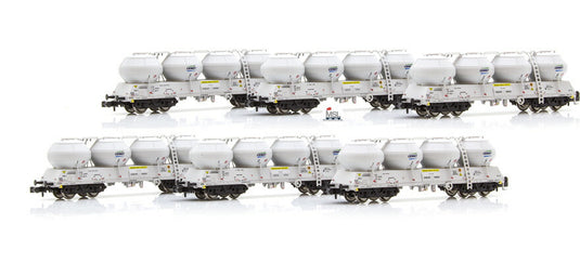 Nゲージ 鉄道模型 貨車 Minitrix ミニトリックス PKP UAcs 408S Era VI 6 piece DC silo wagon set UAcs 408S of the PKP Era VI