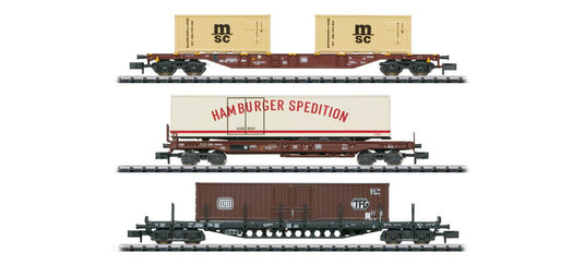 Nゲージ 鉄道模型 Minitrix ミニトリックス DB epoch IV Freight car set Container traffic DC