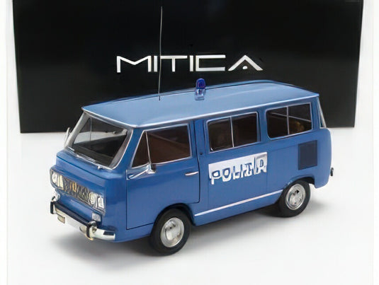 【予約】FIAT - FIAT 850 FAMILIARE POLIZIA 1970 ? INTERNO BROWN - LIGHT BLUE/MITICA 1/18ミニカー 504台 海外限定