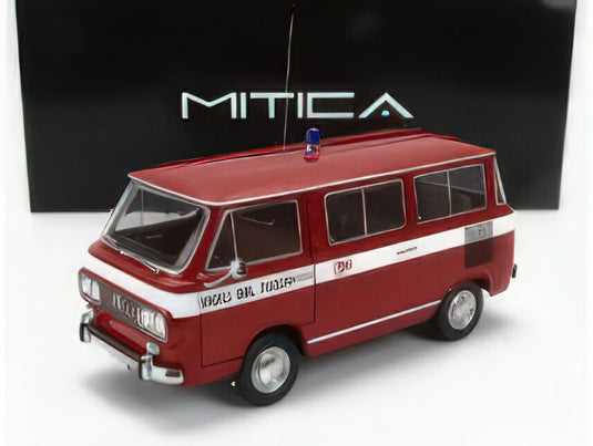 【予約】FIAT - FIAT 850 FAMILIARE VIGILI DEL FUOCO 1970 ? INTERNO BROWN - RED/MITICA 1/18ミニカー 504台 海外限定