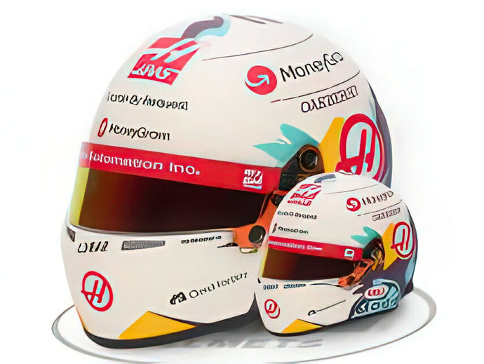 【予約】2025年発売予定BELL HELMET  CASCO HELMET F1 KEVIN MAGNUSSEN TEAM MONEYGRAM HAAS N 20 SEASON 2024  WHITE/MINI HELMET 1/2ミニカー