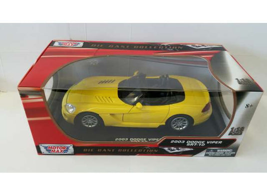2003 ダッジ バイパー SRT-10 イエロー Dodge Viper SRT-10 ミニカー / Motor Max 1/18 ミニカー