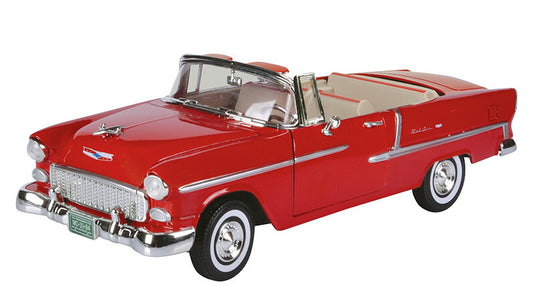 Chevroletシボレー Bel Air Convertible 1955 in Red / Motor Max 1/18 ミニカー 模型