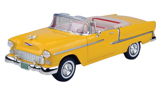 Chevroletシボレー Bel Air Convertible 1955 Yellow / Motor Max 1/18 ミニカー 模型