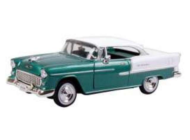 1955 Chevrolet Bel Air ハードトップ ダークグリーンホワイト/Motor Max 1/18ミニカー