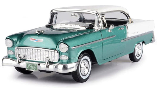 Chevroletシボレー Bel Air Hardtop 1955 Green and White / Motor Max 1/18 ミニカー 模型