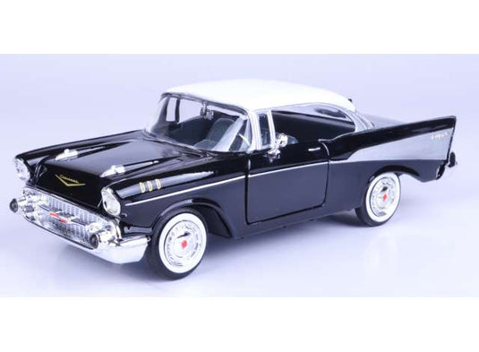 1957 シボレー ベルエア ブラック/ホワイトルーフ 1957 Chevy Bel Air / Motor Max 1/24 ミニカー