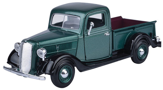 Fordフォード ピックアップ 1937 メタリックグリーン トラック 働く車 模型 モデル / Motor Max 1/24 ミニカー 模型