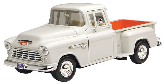 Chevroletシボレー 5100 ステップサイド ピックアップ 1955 ホワイト トラック 模型 / Motor Max 1/24 ミニカー 模型