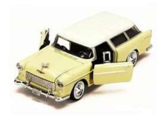 1955 シボレー ベルエア ノマド イエロー/ホワイト 1955 Nomad ミニカー / Motor Max 1/24 ミニカー