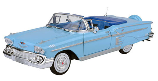 Chevroletシボレー Impalaインパラ 1958 ライトブルー アメ車 旧車 模型 モデル / Motor Max 1/24 ミニカー 模型
